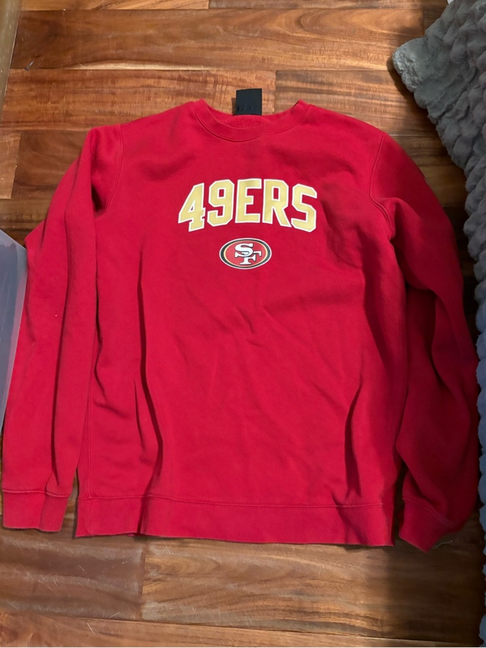 Nike NFL San Francisco 49ers‎ Crewneck Sweatshirt Red Medium Swoosh (1232)